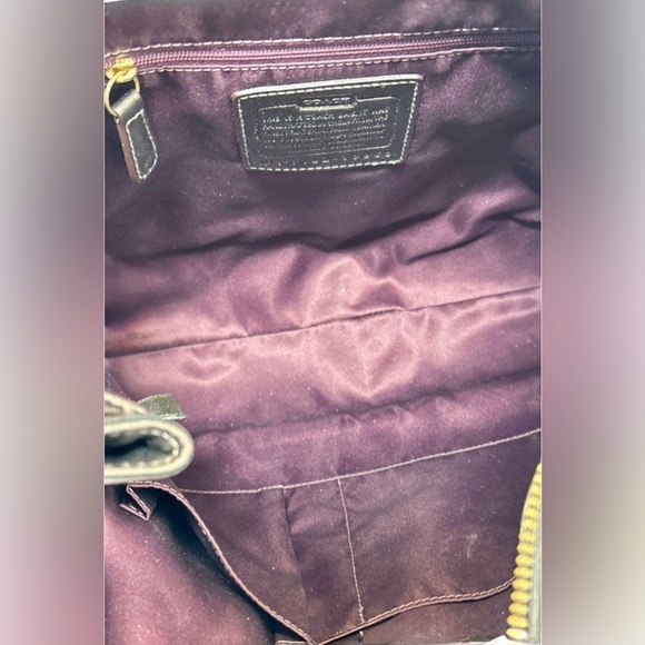 Coach Bronze Leather Kristin Shoulder Bag Approx 13”x 11.75”x 5” w/ dust bag EUC - Picture 3 of 6